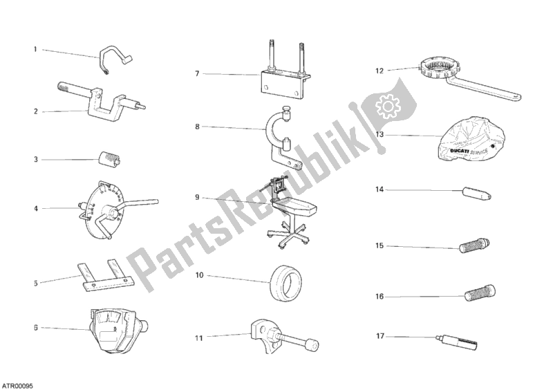 Toutes les pièces pour le Outils De Service D'atelier, Moteur I du Ducati Monster S4R USA 1000 2007